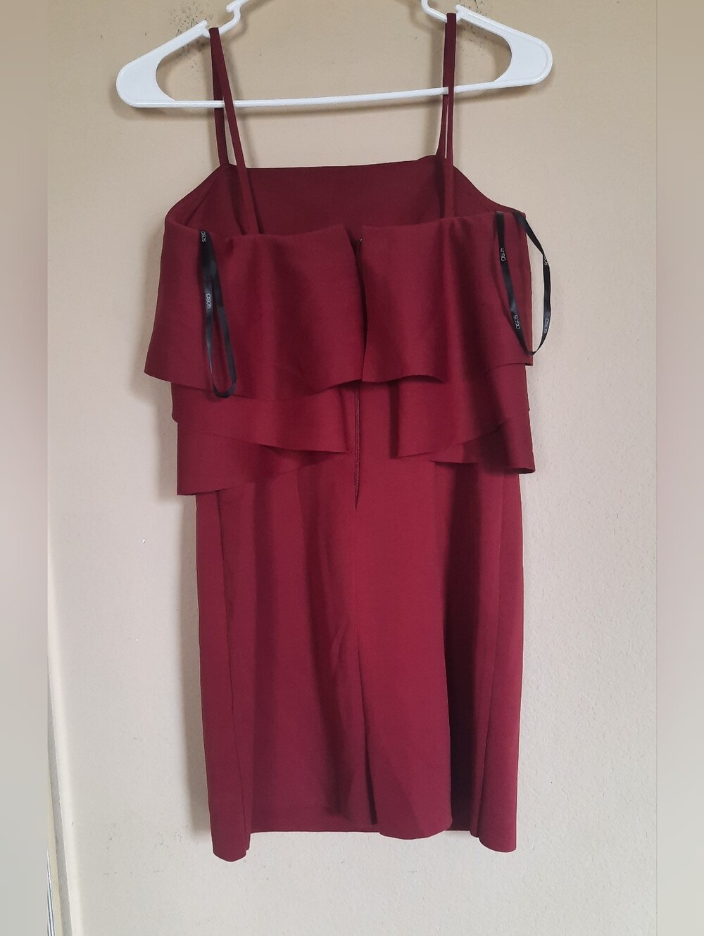 ASOS Burgundy Ruffle Mini Dress - Picture 3 of 6